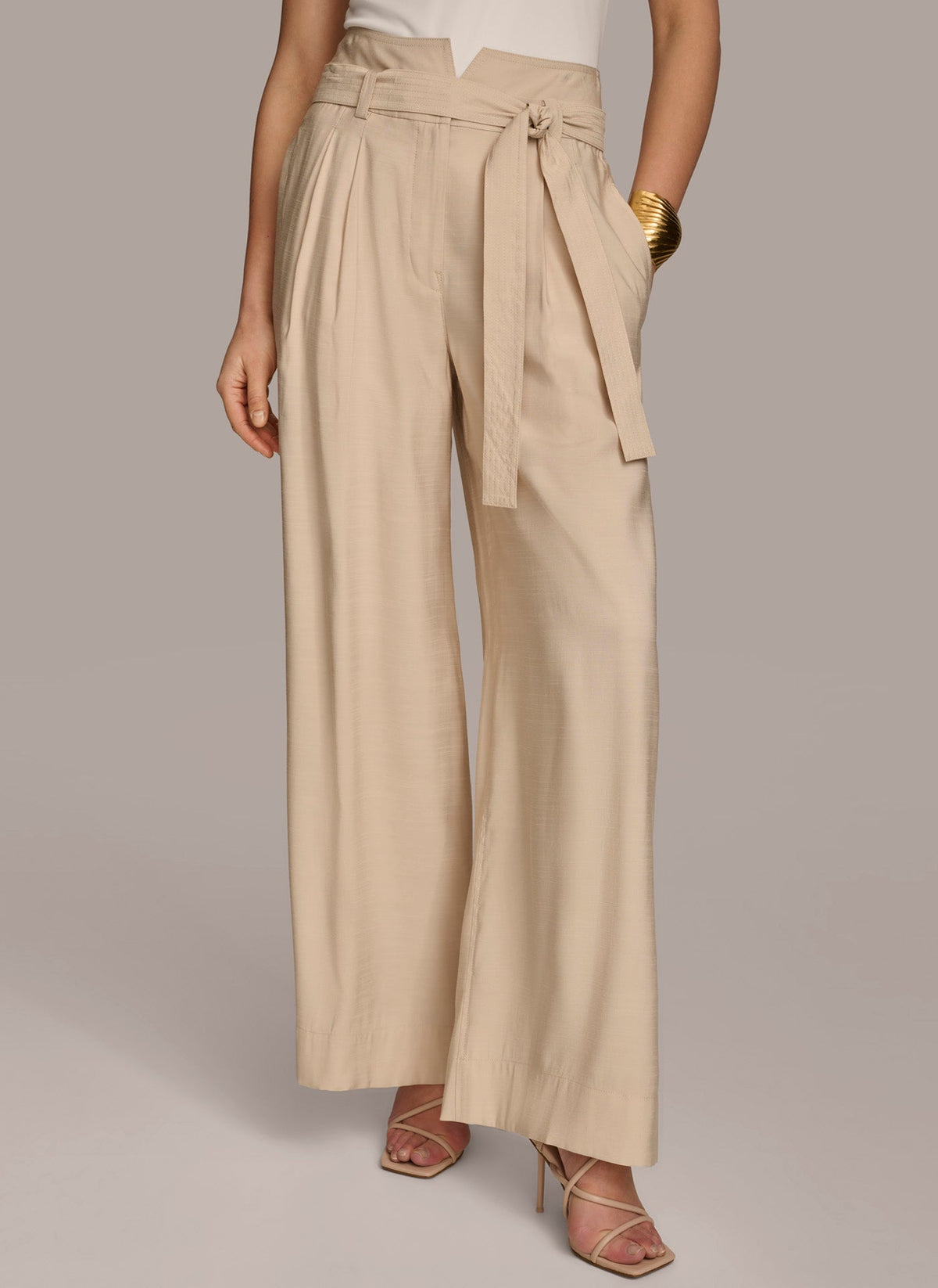 Donna Karan HIGH WAIST WIDE LEG PANT