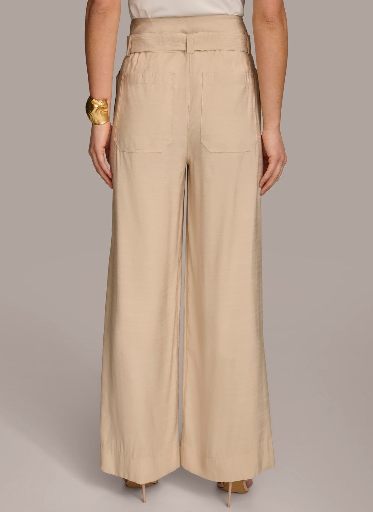 Donna Karan HIGH WAIST WIDE LEG PANT