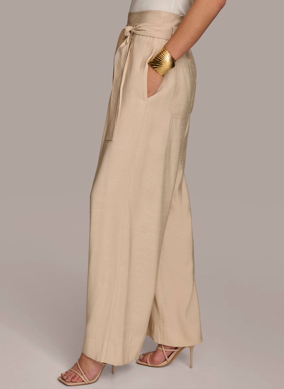 Donna Karan HIGH WAIST WIDE LEG PANT