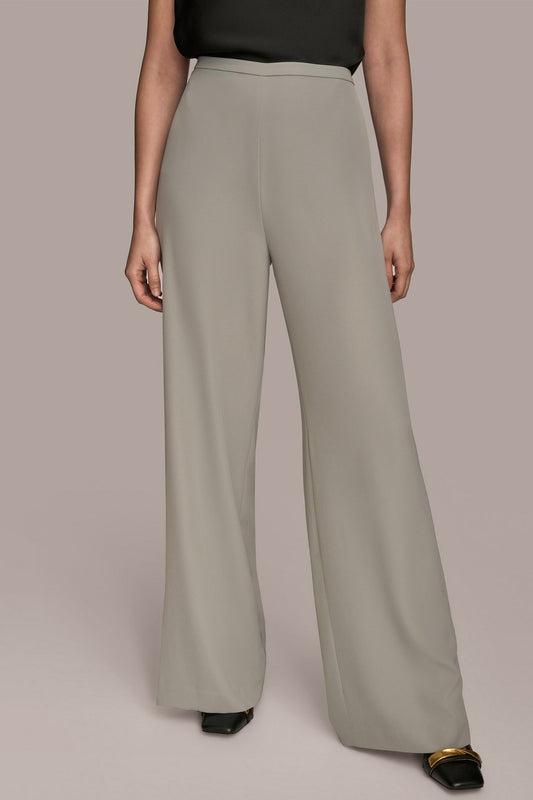 Donna Karan EXTRA HIGH-RISE PLEATED WIDE-LEG PANT
