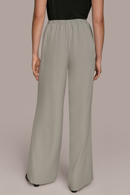 Donna Karan EXTRA HIGH-RISE PLEATED WIDE-LEG PANT