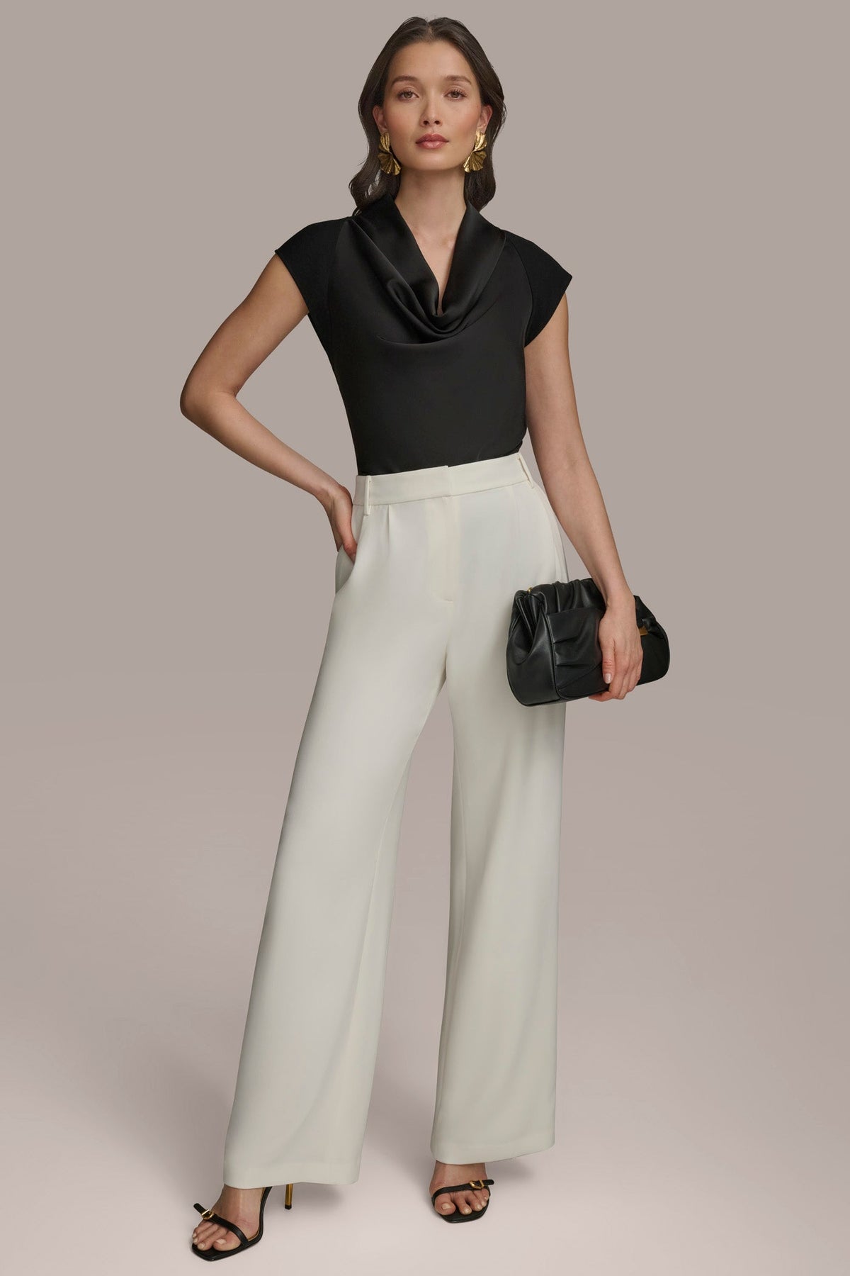 Donna Karan WIDE PANT WITH PLEATS