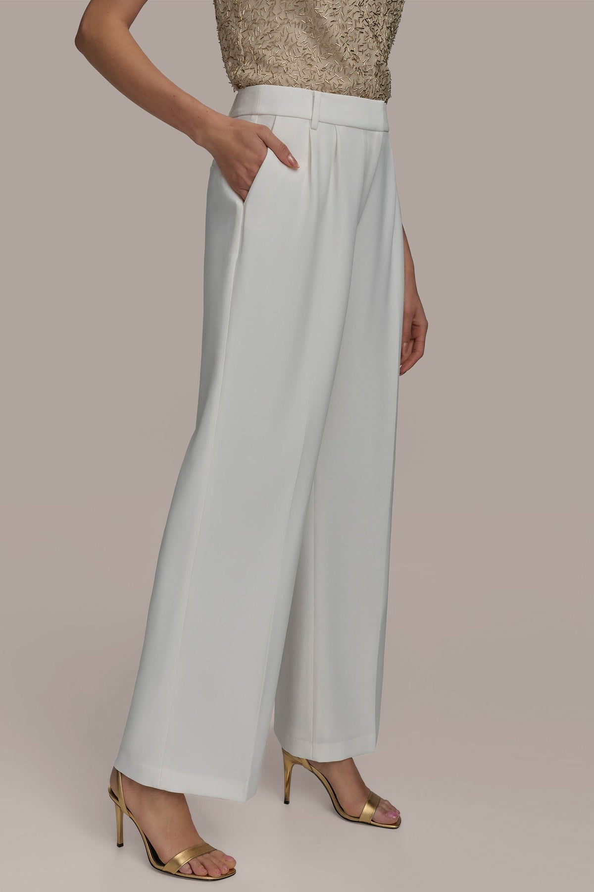 Donna Karan WIDE PANT WITH PLEATS
