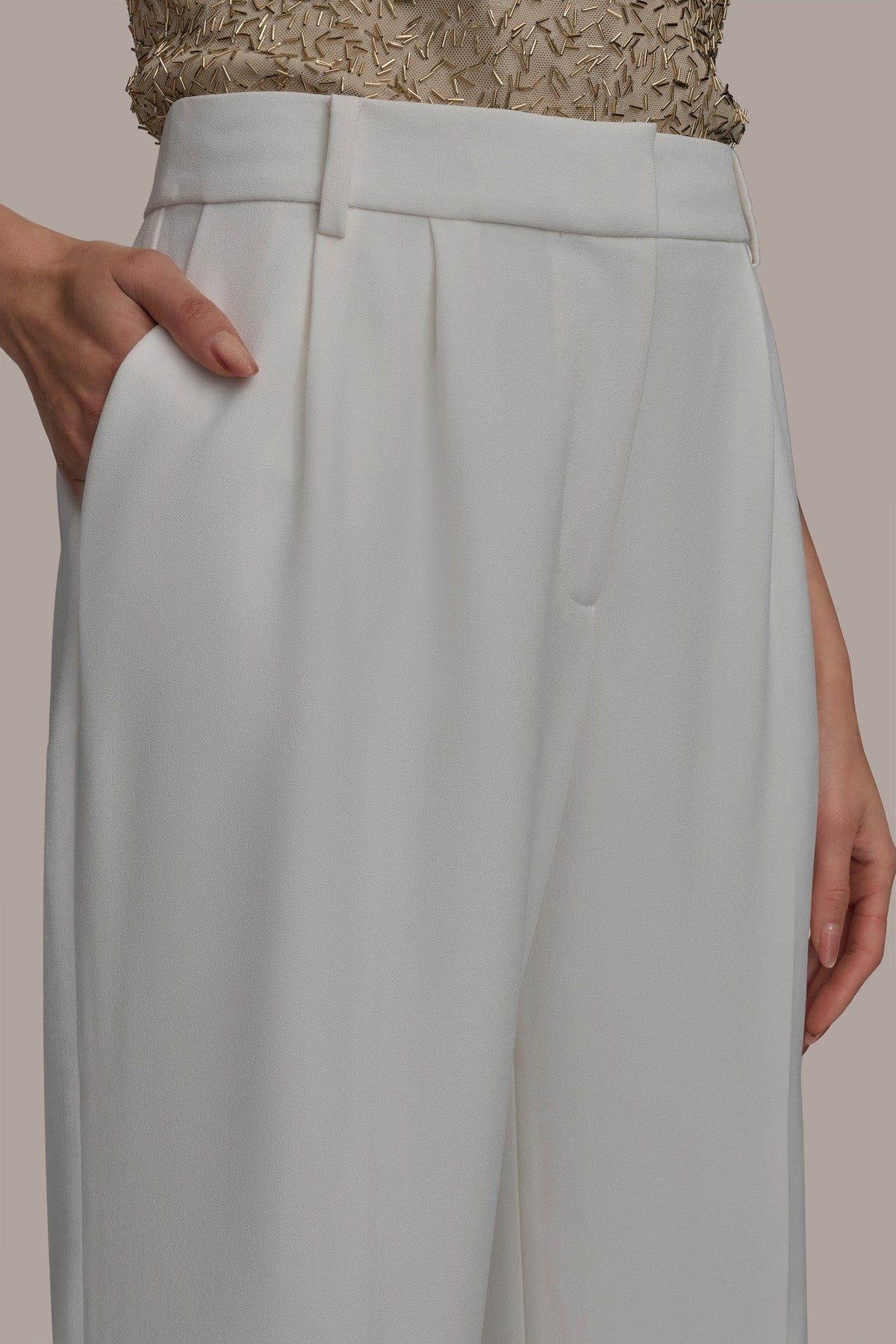 Donna Karan WIDE PANT WITH PLEATS