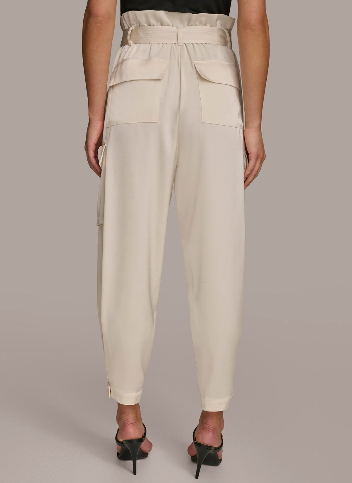 Donna Karan CARGO PANT WITH TIE BELT