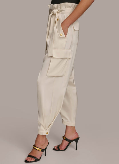 Donna Karan CARGO PANT WITH TIE BELT