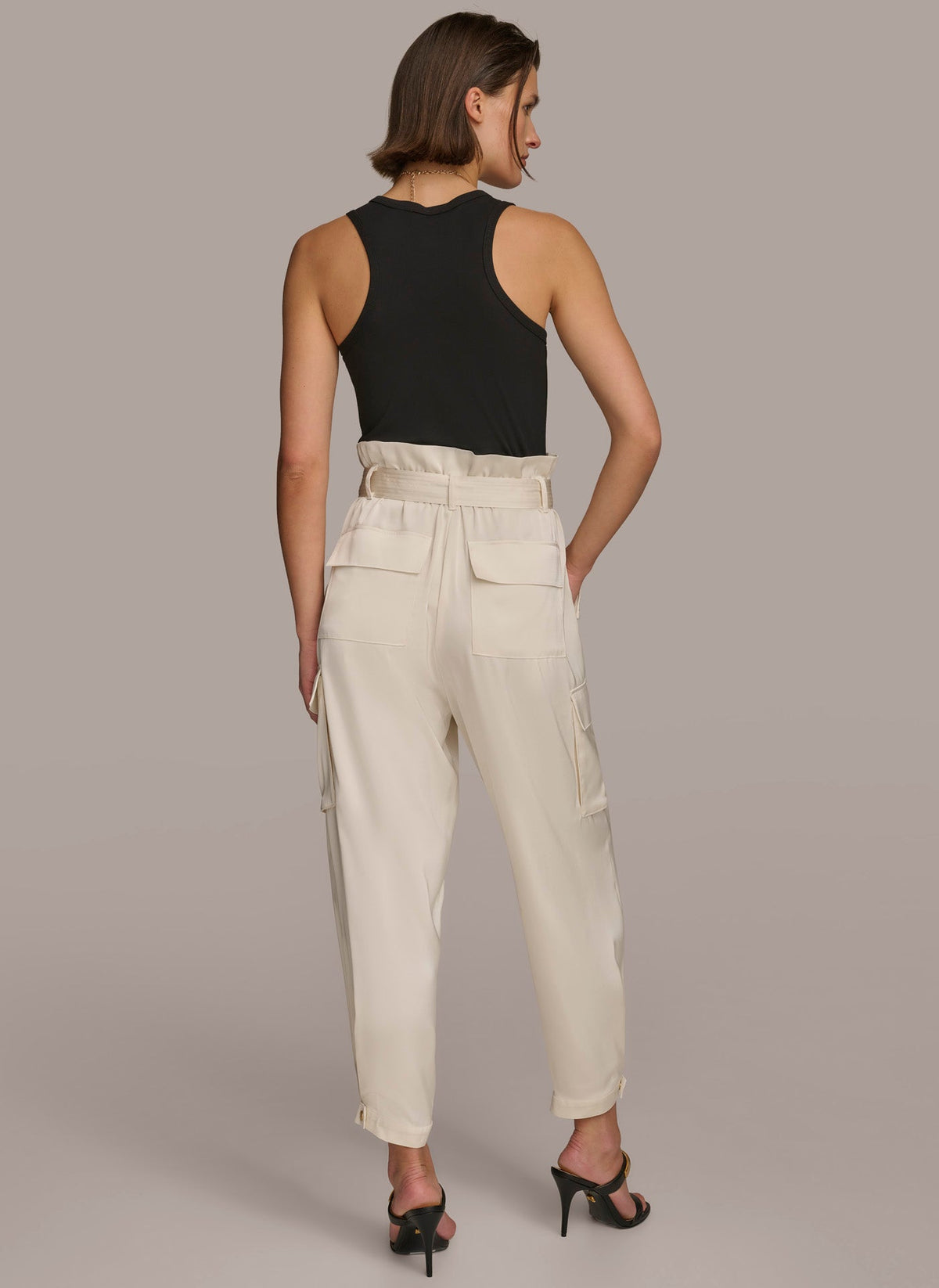 Donna Karan CARGO PANT WITH TIE BELT