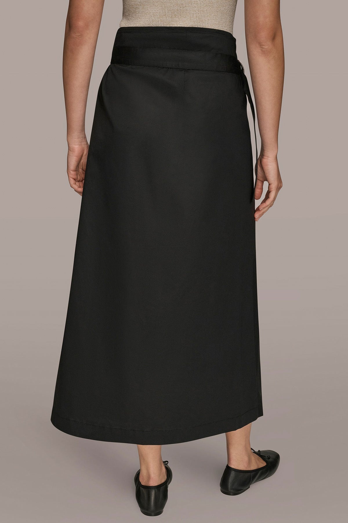 Donna Karan ASYMMETRIC MIDI WRAP CARGO SKIRT