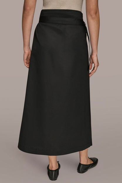 Donna Karan ASYMMETRIC MIDI WRAP CARGO SKIRT