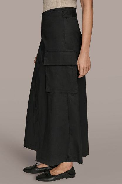 Donna Karan ASYMMETRIC MIDI WRAP CARGO SKIRT