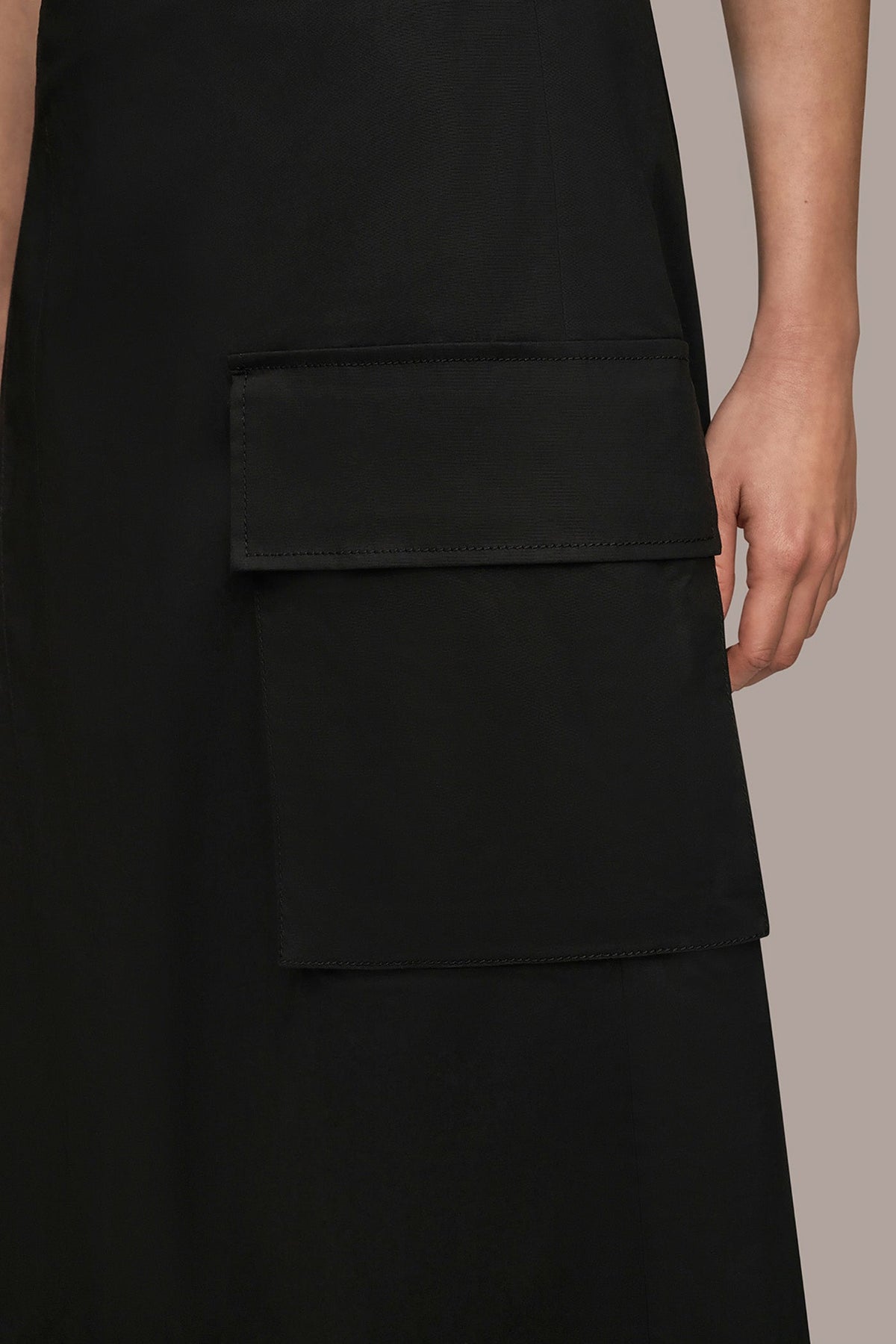 Donna Karan ASYMMETRIC MIDI WRAP CARGO SKIRT