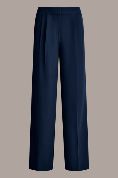 Donna Karan MID-RISE PLEATED WIDE-LEG SUIT PANT