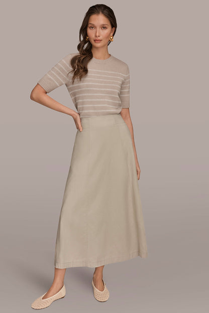 Donna Karan MIDI A-LINE PANEL SKIRT