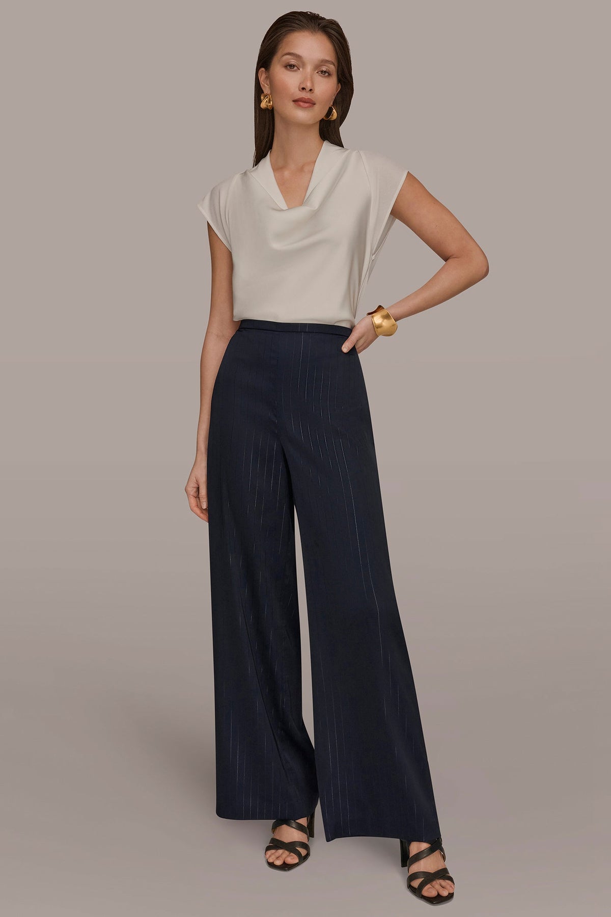 Donna Karan WIDE LEG PULL ON PANT