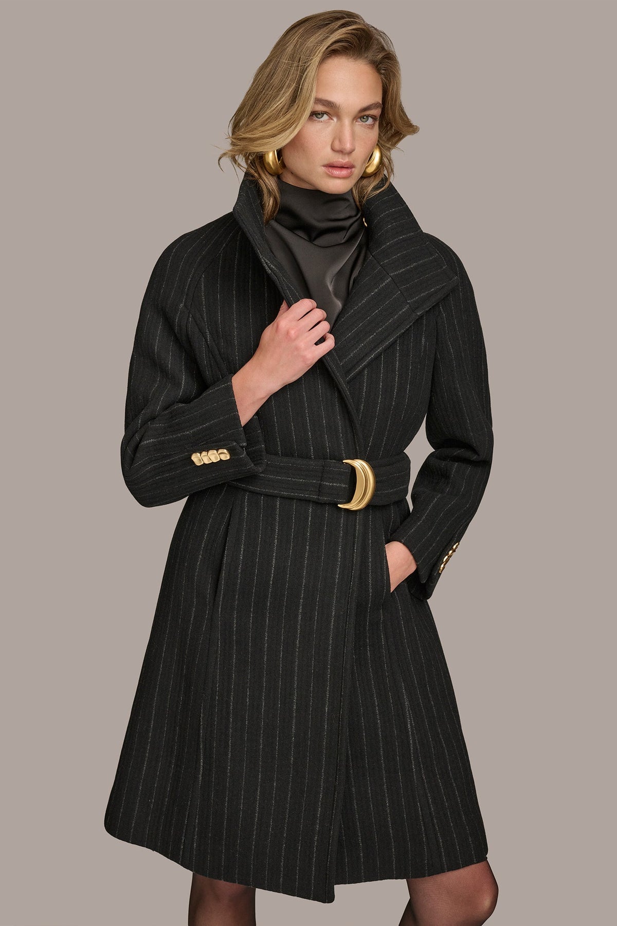Donna Karan WOOL TRENCH COAT