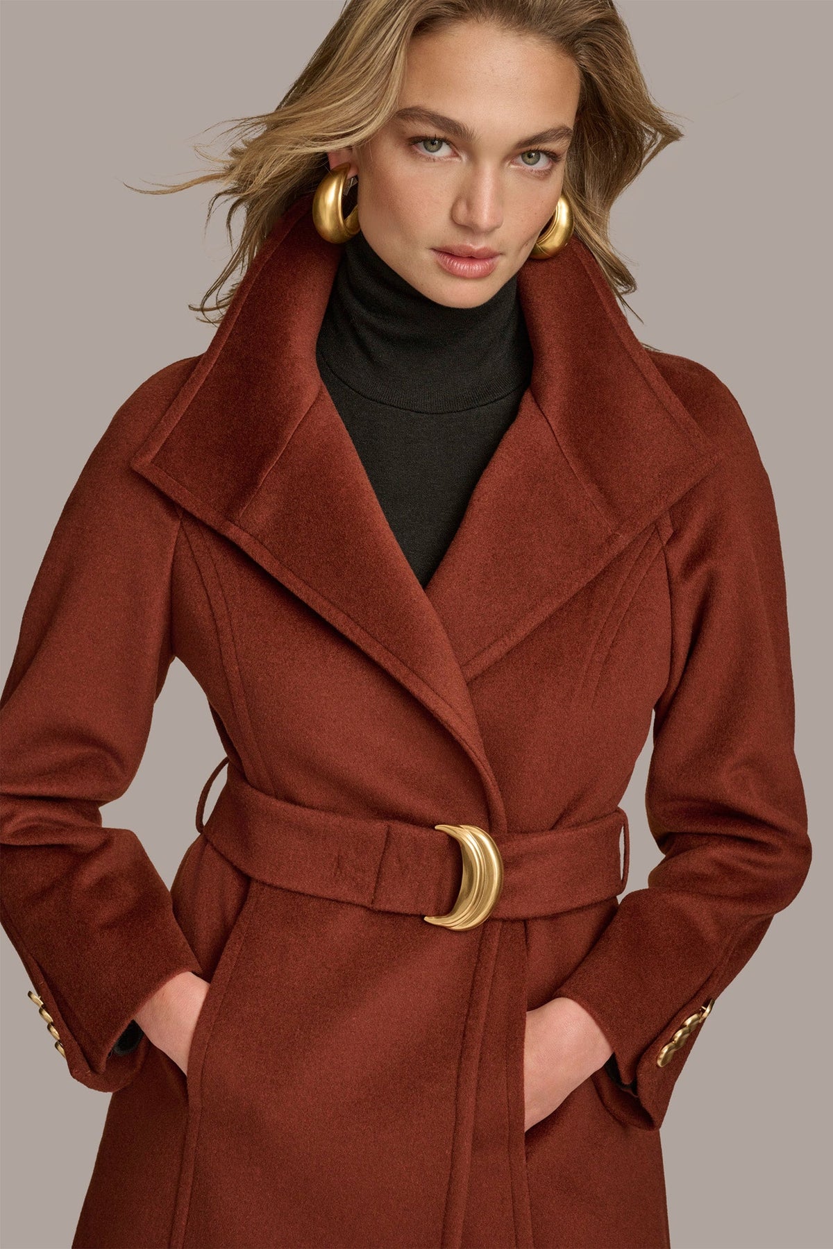 Donna Karan WOOL TRENCH COAT