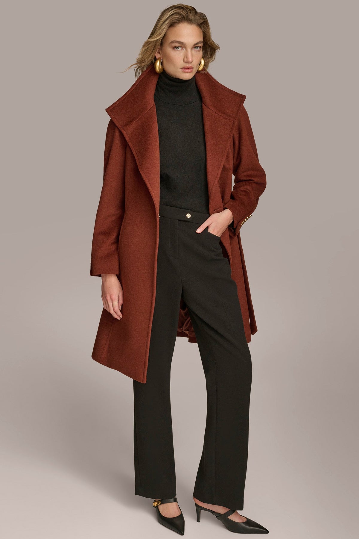 Donna Karan WOOL TRENCH COAT