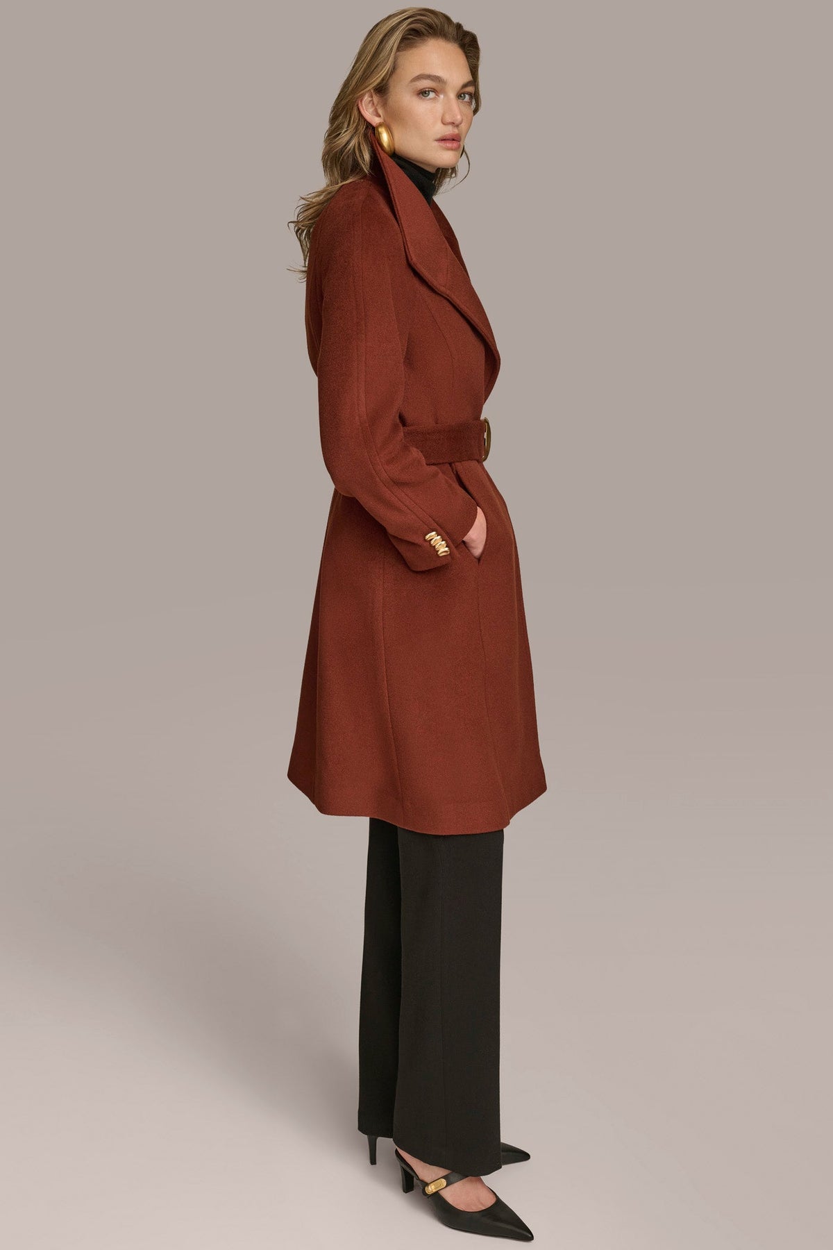 Donna Karan WOOL TRENCH COAT