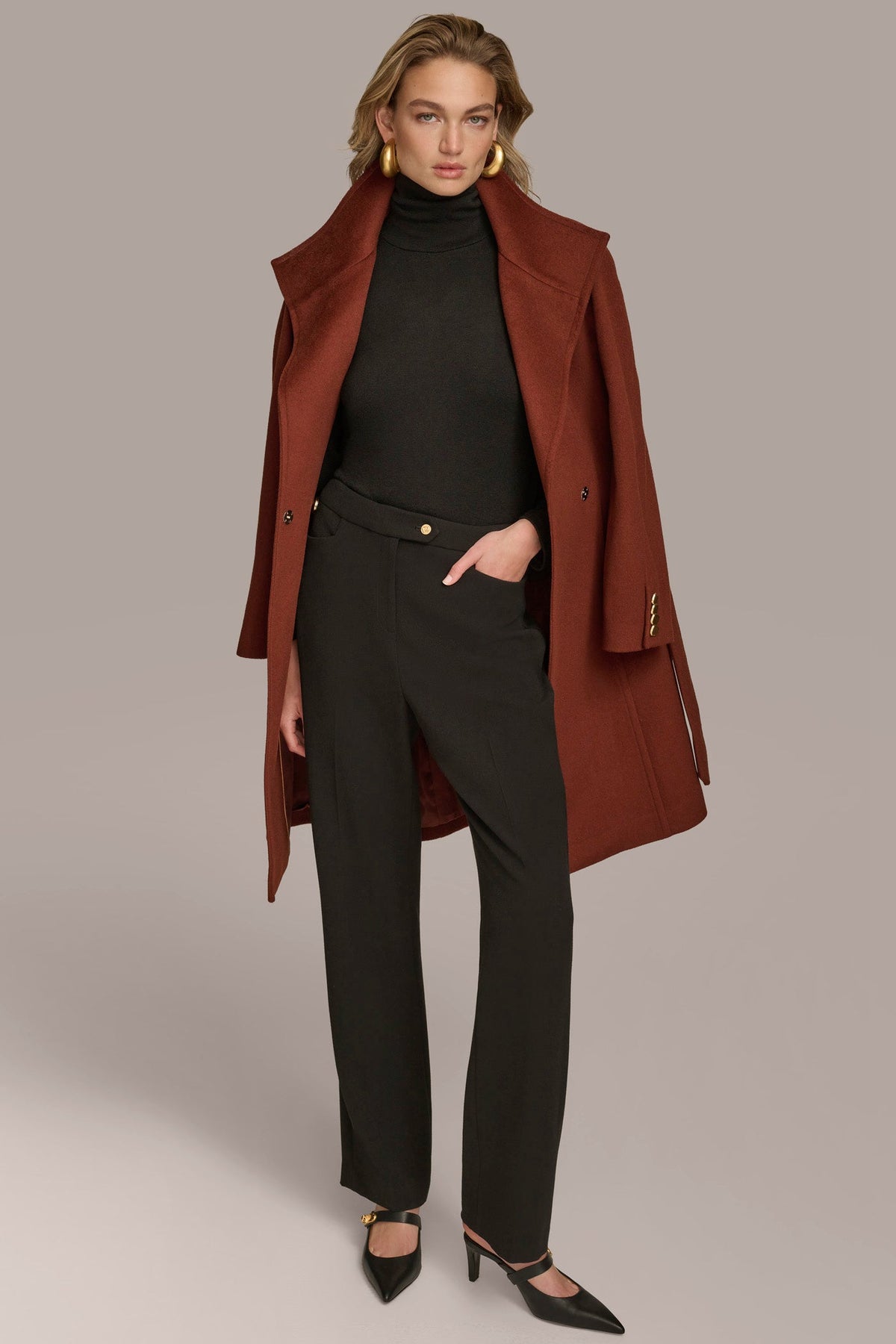 Donna Karan WOOL TRENCH COAT