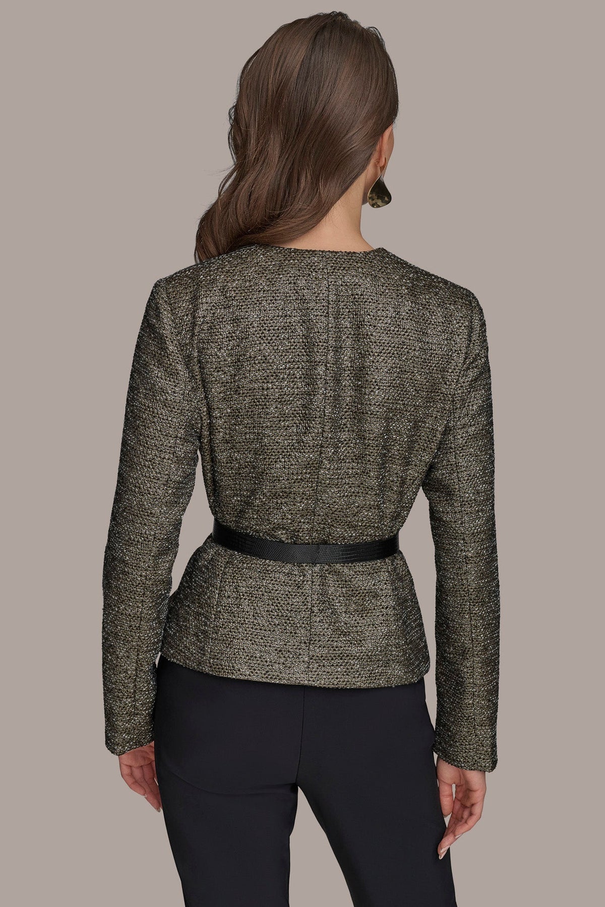 Donna Karan METALLIC WRAP JACKET