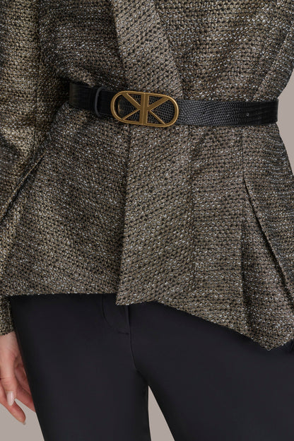 Donna Karan METALLIC WRAP JACKET