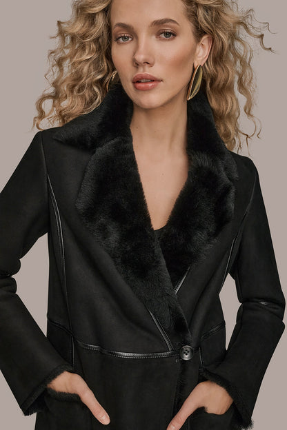 Donna Karan SHEARLING COAT