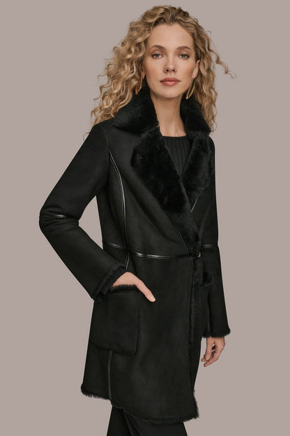 Donna Karan SHEARLING COAT