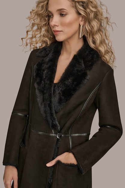 Donna Karan SHEARLING COAT