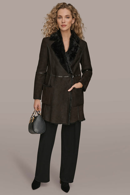 Donna Karan SHEARLING COAT