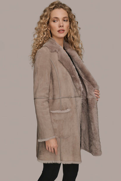 Donna Karan SHEARLING COAT