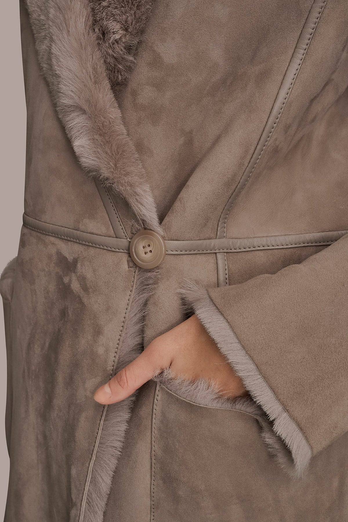 Donna Karan SHEARLING COAT