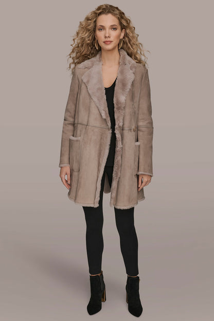 Donna Karan SHEARLING COAT