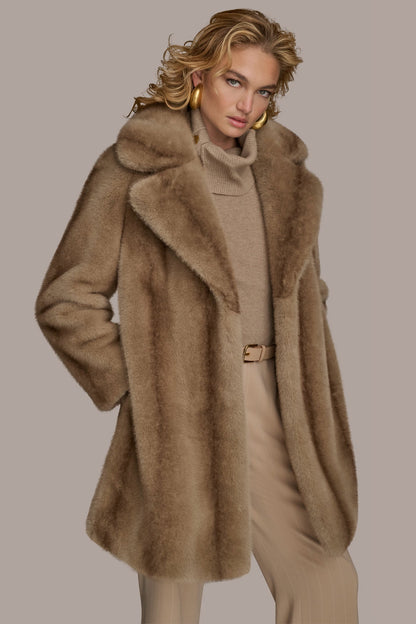 Donna Karan LUXE FAUX FUR COAT