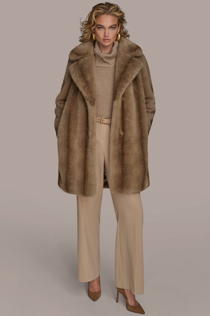 Donna Karan LUXE FAUX FUR COAT