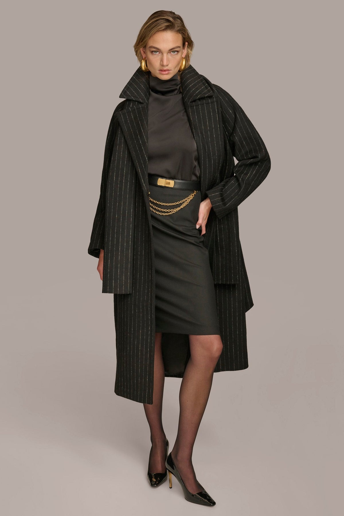 Donna Karan WOOL LONG COAT