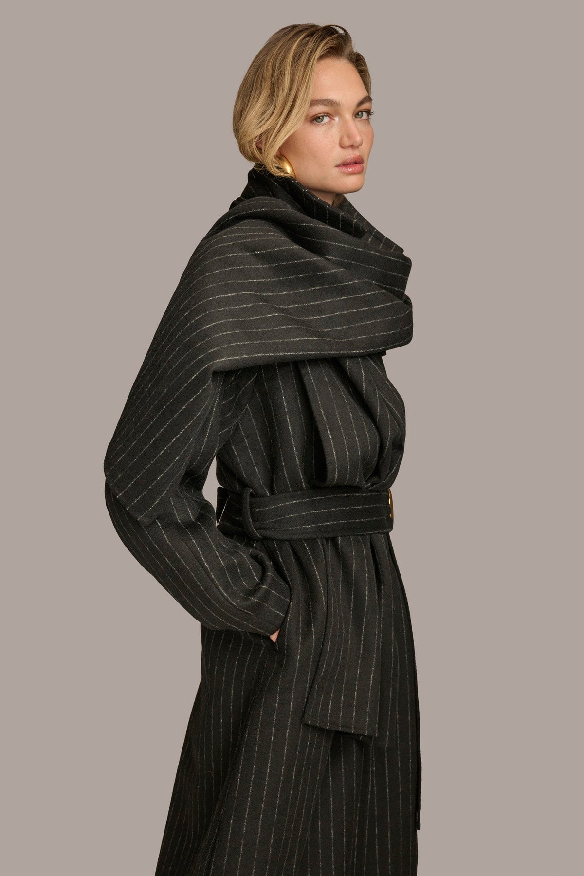 Donna Karan WOOL LONG COAT