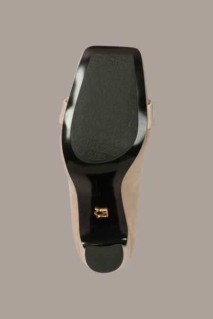 Donna Karan SABINA EMBELLISHED SUEDE HIGH PUMP