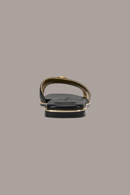 Donna Karan HALO SQUARE-TOE SLIDE SANDAL