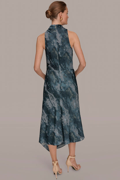 Donna Karan SLEEVELESS METALLIC BURNOUT DRESS