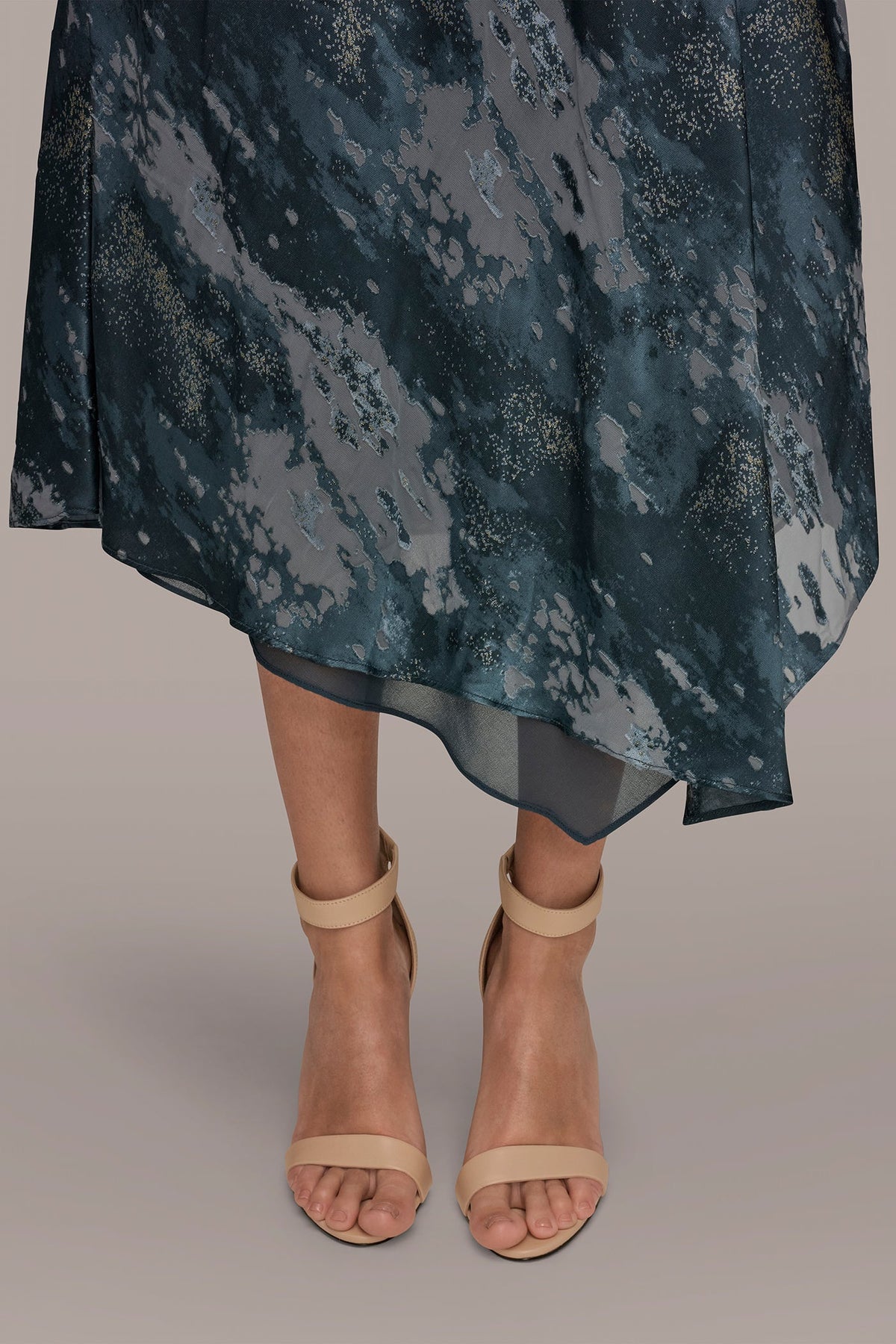Donna Karan SLEEVELESS METALLIC BURNOUT DRESS