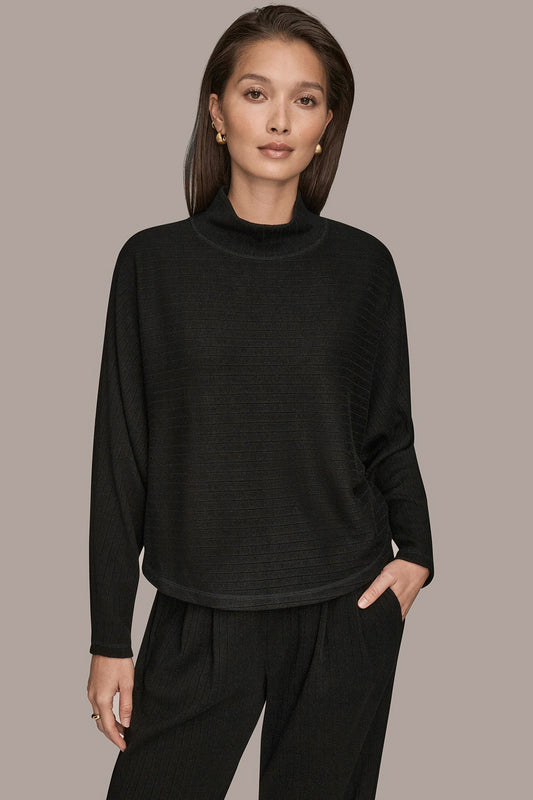 Donna Karan MOCK-NECK TOP