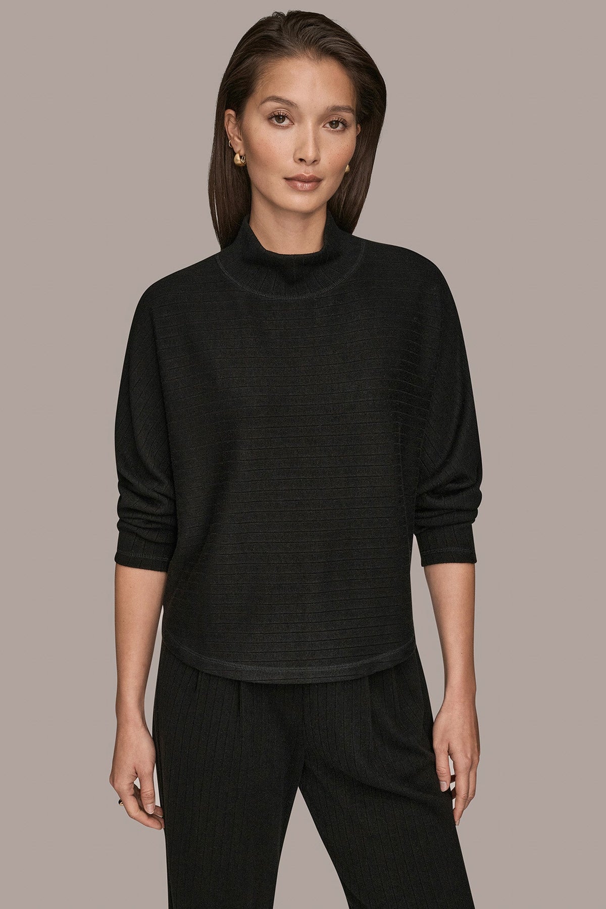 Donna Karan MOCK-NECK TOP