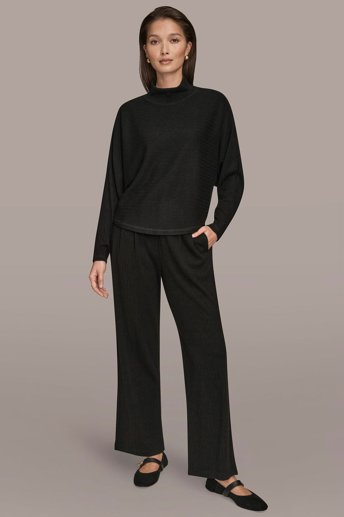 Donna Karan MOCK-NECK TOP