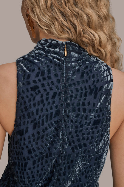 Donna Karan HIGH-NECK BURNOUT TOP