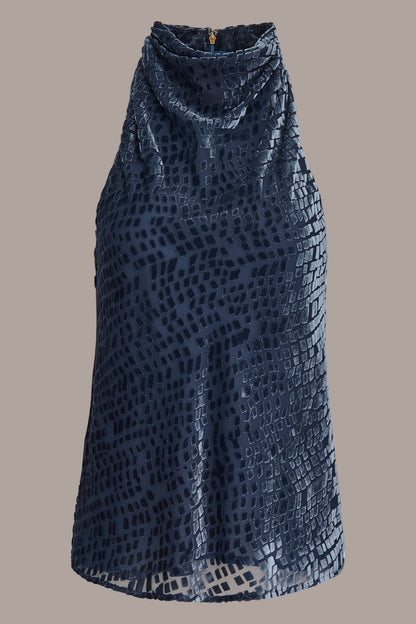 Donna Karan HIGH-NECK BURNOUT TOP