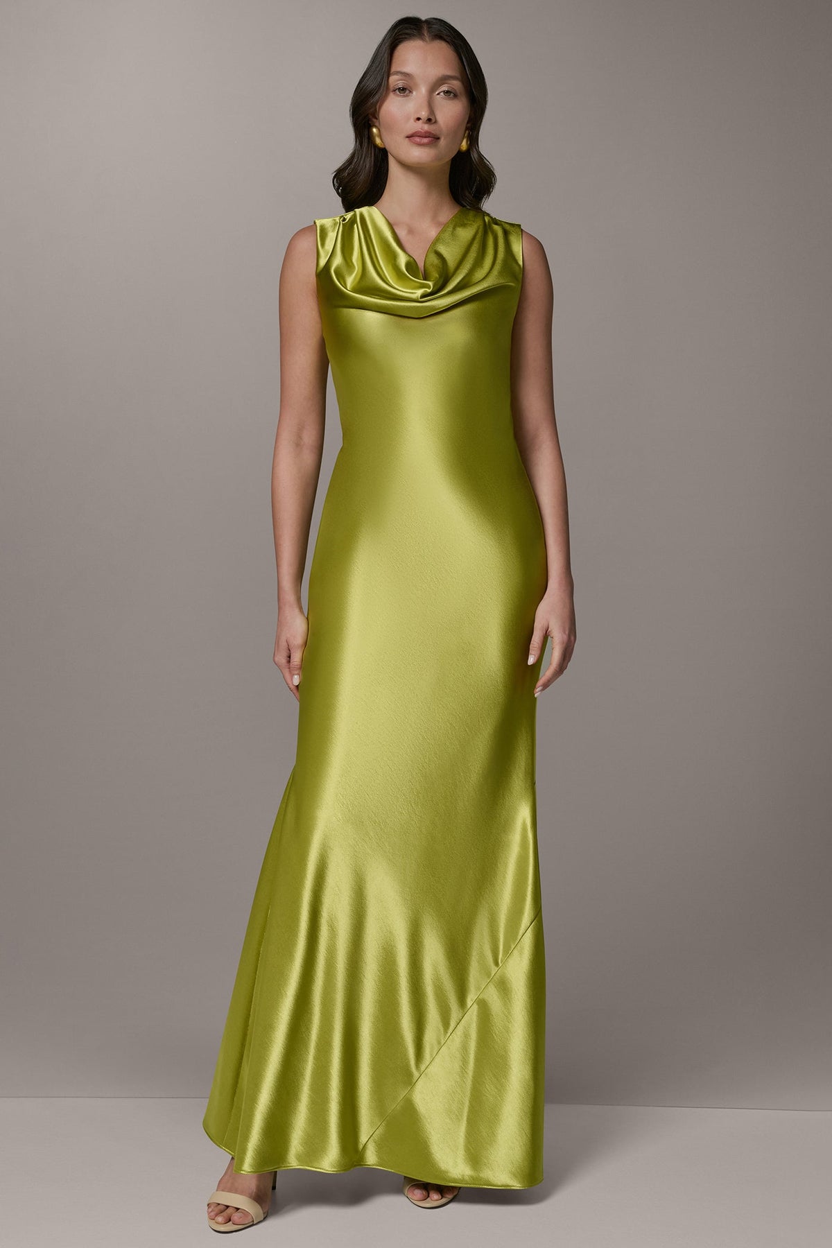 Donna Karan SLEEVELESS COWL-NECK GOWN
