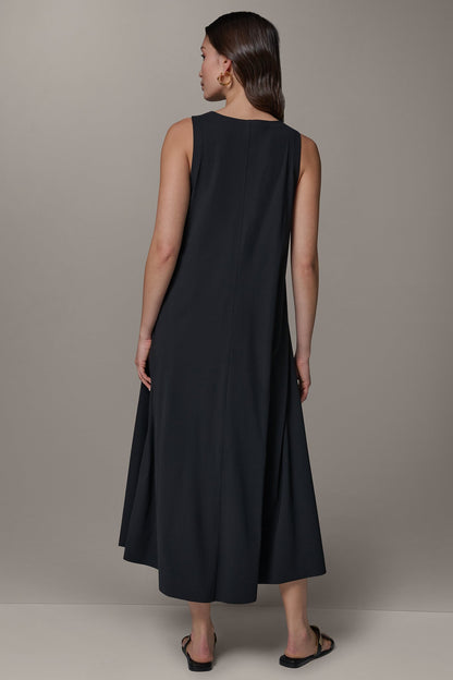 Donna Karan SLEEVELESS MIDI TRAPEZE DRESS
