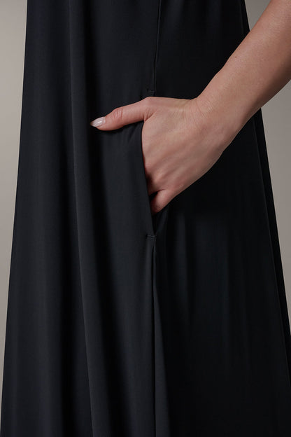 Donna Karan SLEEVELESS MIDI TRAPEZE DRESS