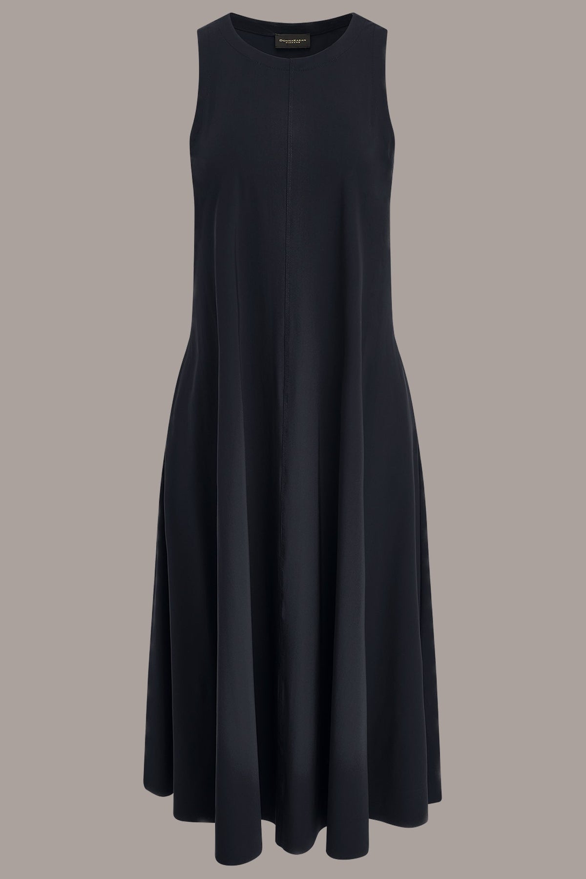 Donna Karan SLEEVELESS MIDI TRAPEZE DRESS