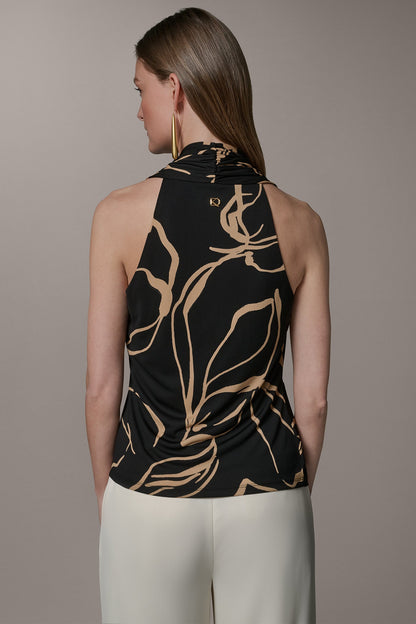 Donna Karan RUCHED V-NECK TOP